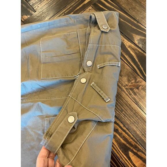 Soho Apparel Y2K Military Green Grunge Skirt Women Large Hobbit Spring Cargo - Picture 7 of 9